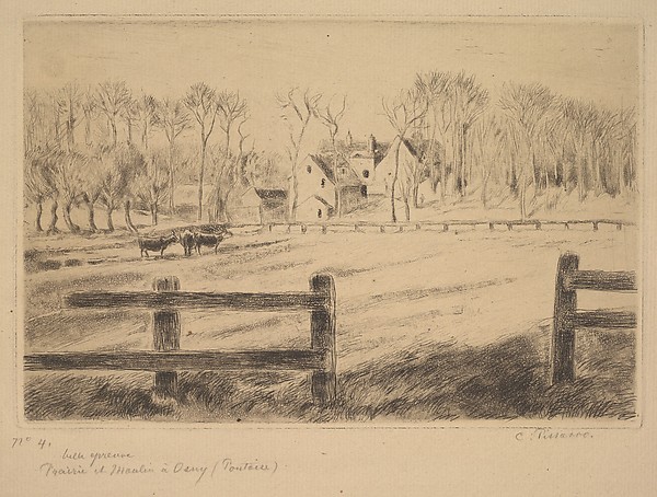 Field and Mill at Osny (Pontoise), 1885