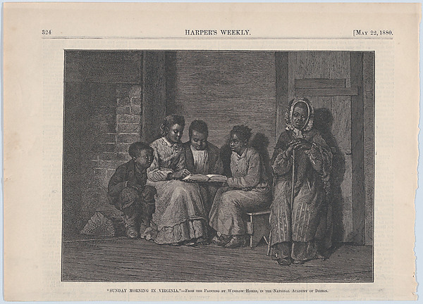 Sunday Morning in Virginia – From the Painting by Winslow Homer in the National Academy of Design (from "Harper's Weekly," Vol. XXIV)