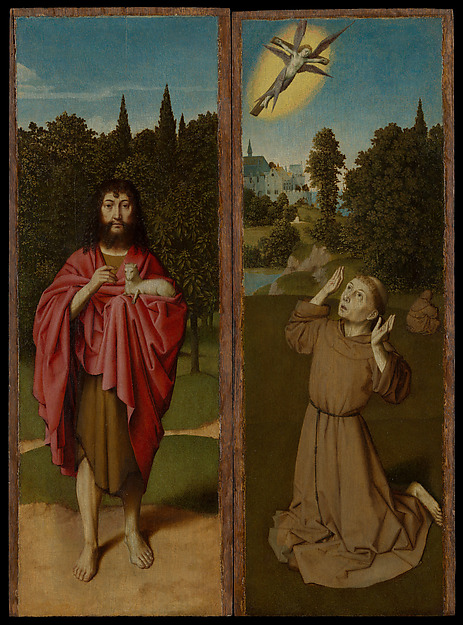 Saint John the Baptist; Saint Francis Receiving the Stigmata