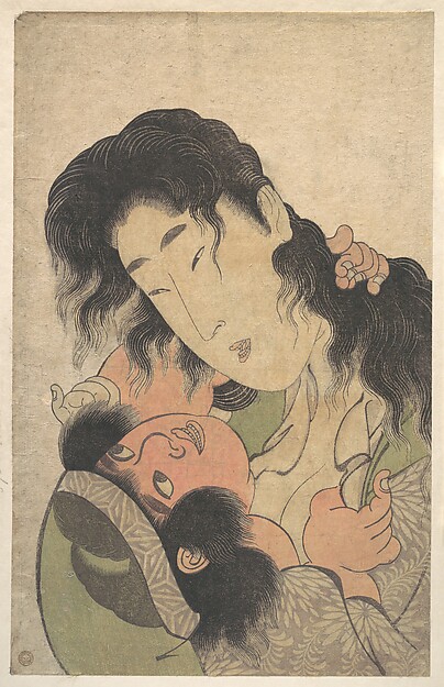 Yamauba Playing with Kintarō
